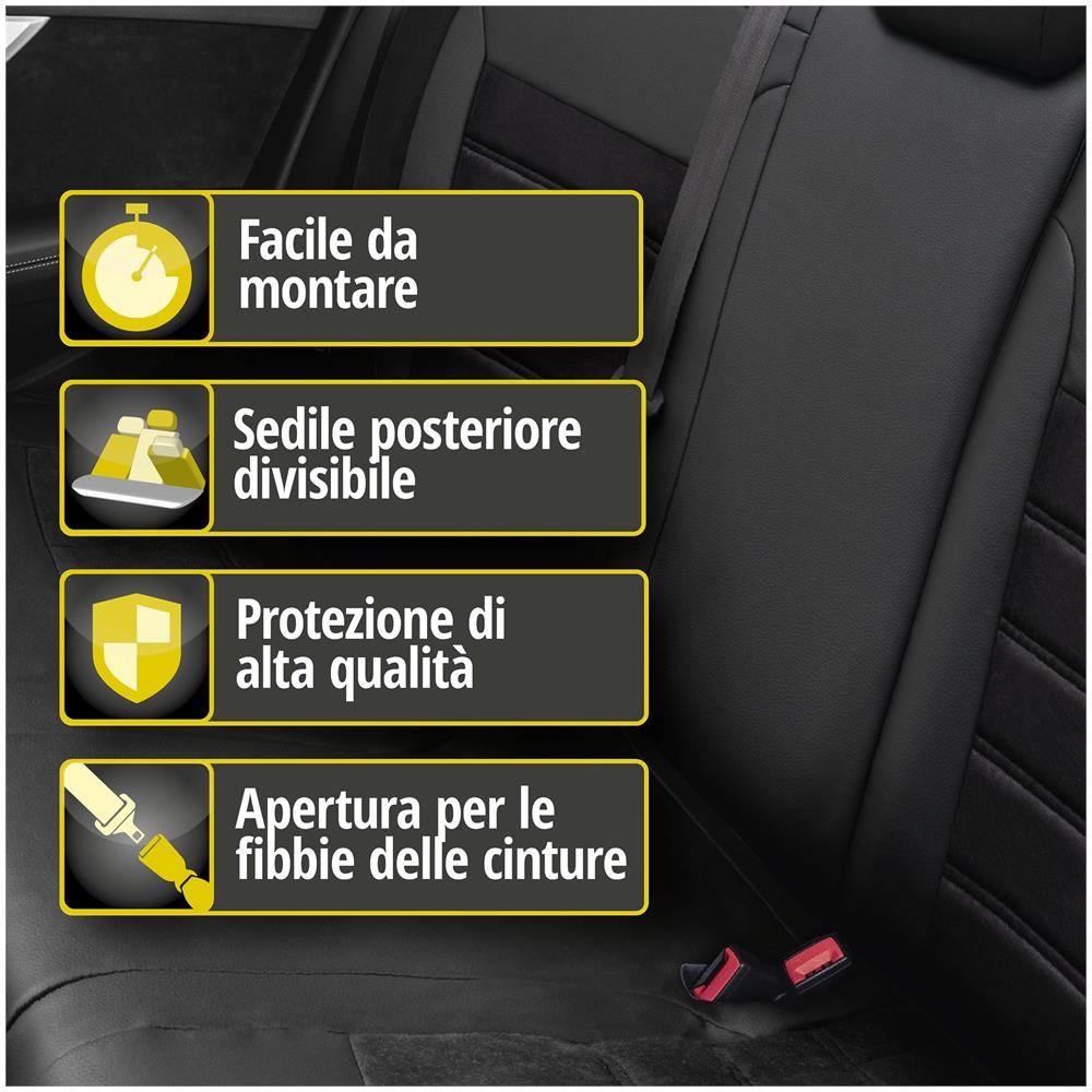 Coprisedili Bari Per Skoda Fabia Iii (nj3) 08/2014-oggi, 1 Coprisedili Posteriore Per Sedili Normali - Foto 5