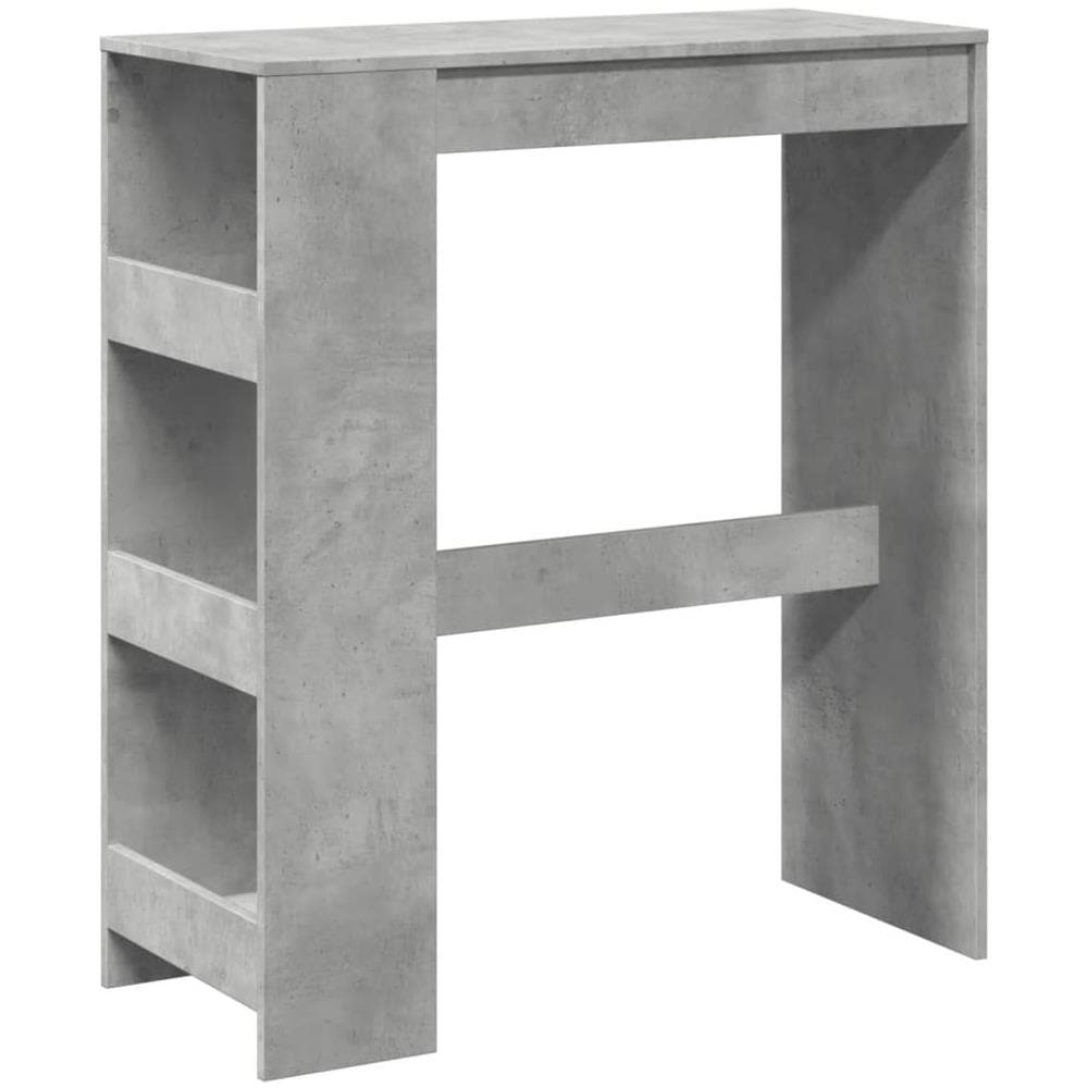 Tavolo Bar con Rastrelliera Grigio 90x40x103,5 cm Multistrato - Foto 1