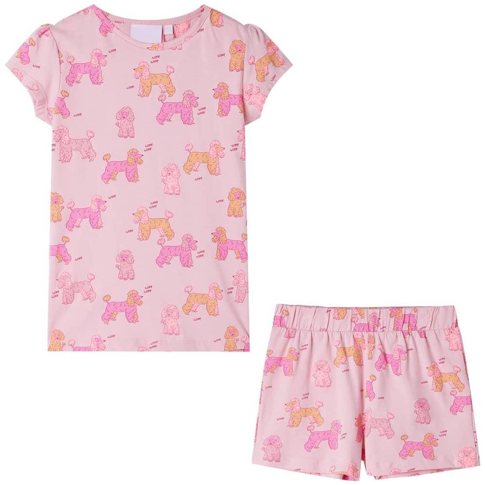 Pigiama da Bambina a Maniche Corte Rosa Chiaro 128 - Foto 1