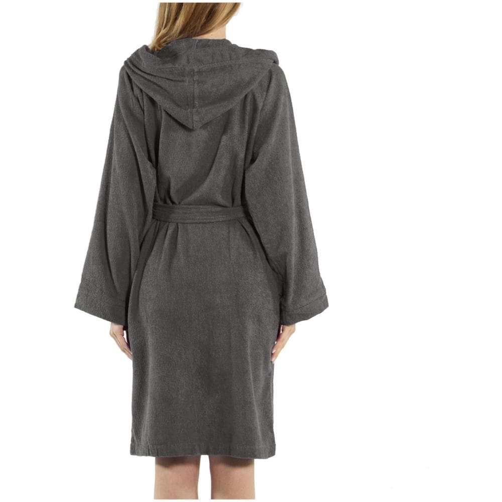Accappatoio Con Cappuccio Spugnissima Microspugna In Cotone Colore Grigio Misura Xxl - Foto 2