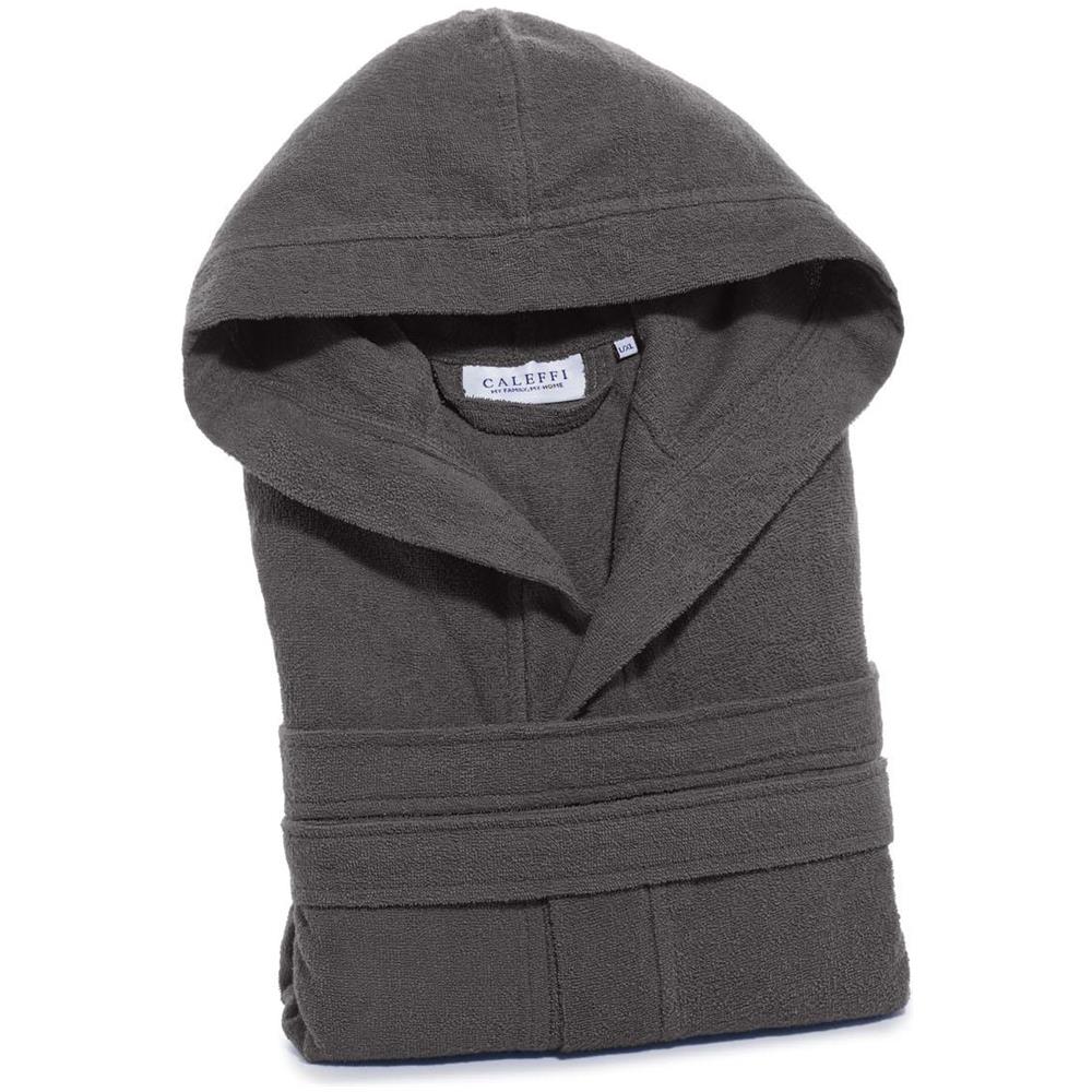 Accappatoio Con Cappuccio Spugnissima Microspugna In Cotone Colore Grigio Misura Xxl - Foto 1
