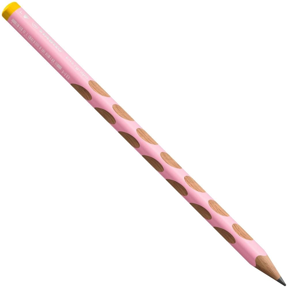 EASYgraph - Matita Ergonomica triangolare - per Mancini - Rosa Pastel - Confezione da 6 - Gradazione HB - Foto 2