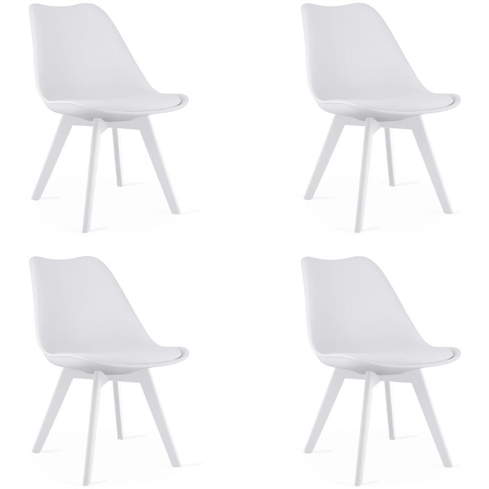Sedia RIXK - Design ergonomico bianco per soggiorno x4 - Foto 1
