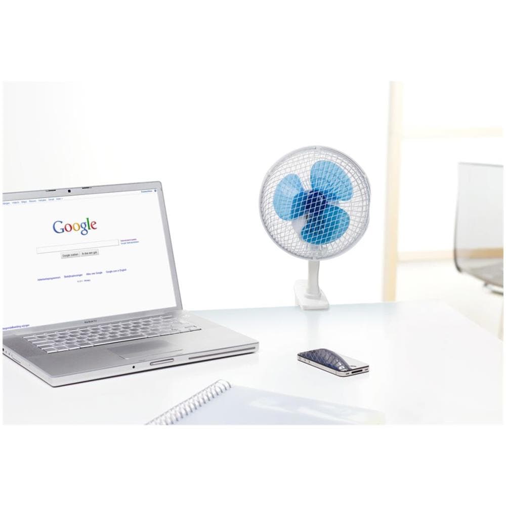 Ventilatore Da Tavolo Con Clip 19 Cm 15 W Bianco Acf15 - Foto 2