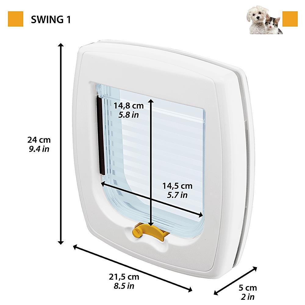 Porta Per Animali Manuale A 2 Vie Swing 1sb Bianco 72101011 - Foto 11