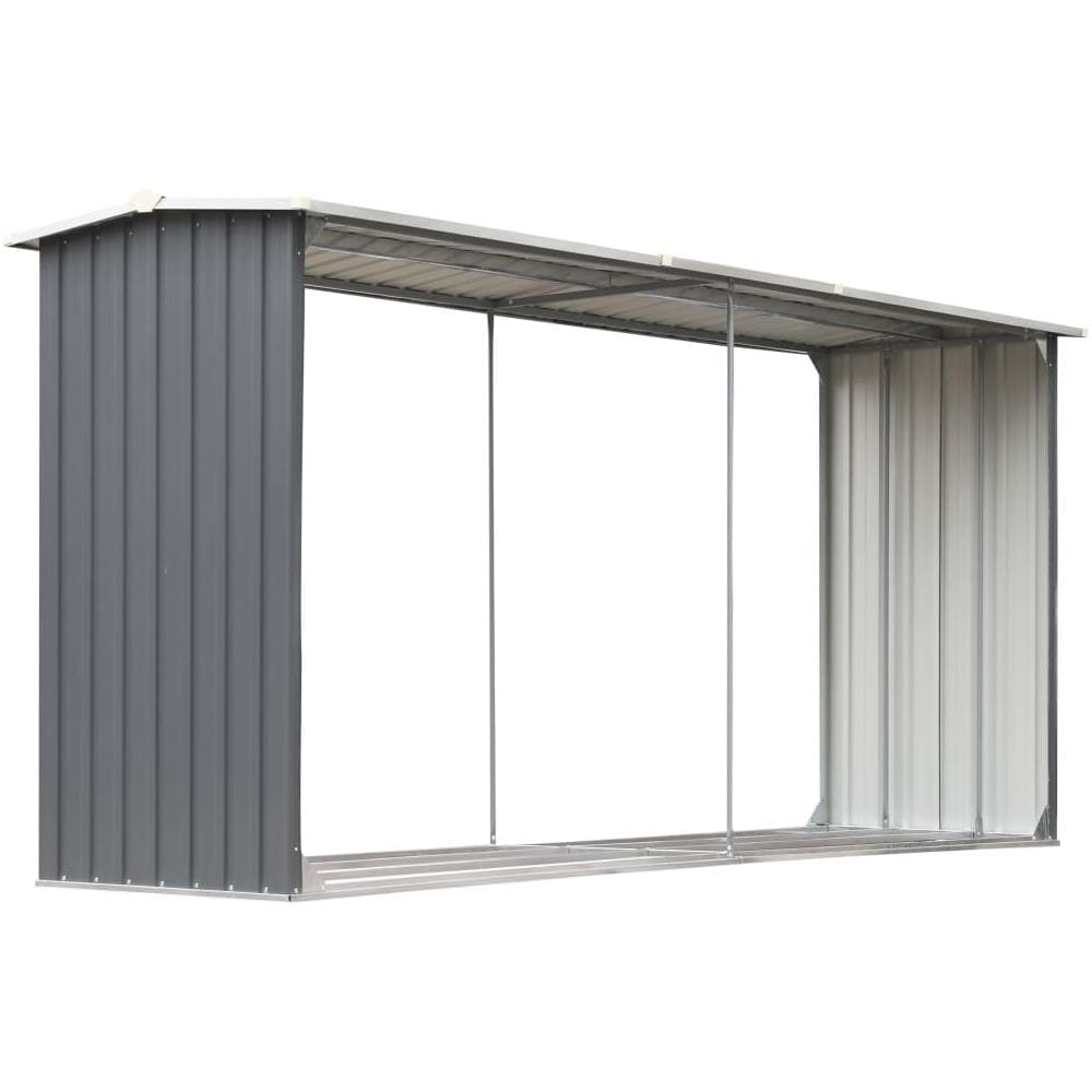 Capannone da Giardino in Acciaio Zincato 330x92x153cm Grigio - Foto 2