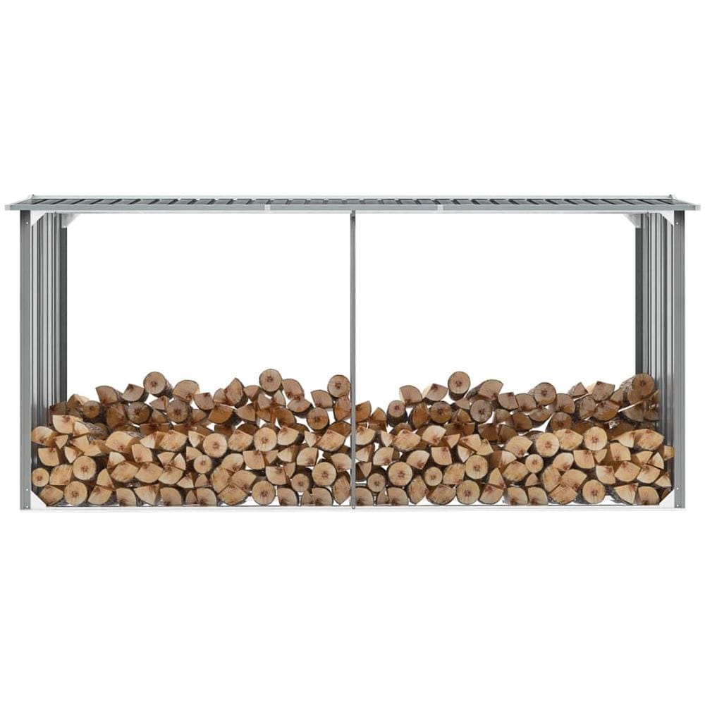 Capannone da Giardino in Acciaio Zincato 330x92x153cm Grigio - Foto 1