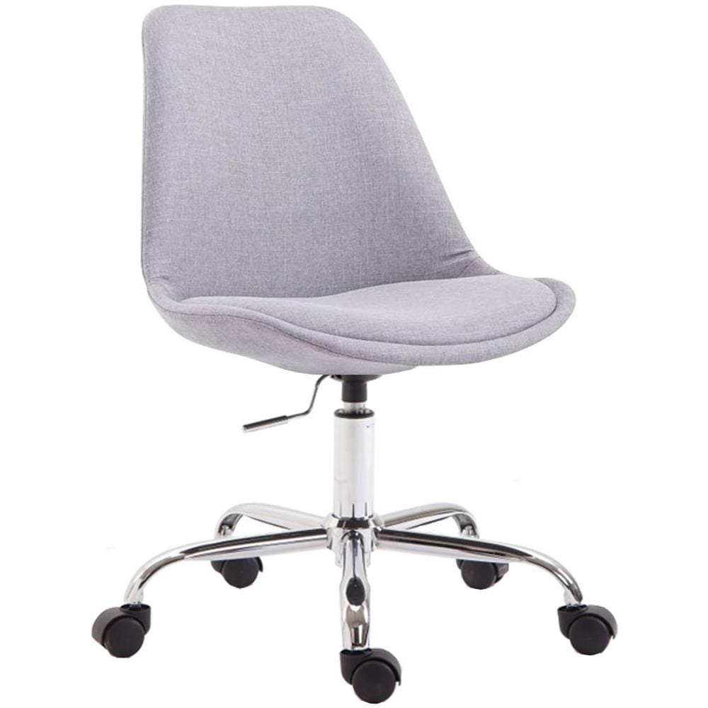 Sedia Ufficio Toulouse in Tessuto - Sedia Scrivania Girevole e Regolabile - Sedia Studio in Metallo, Carico Max 136 kg - Sedia Lavoro con Ruote Grigio - Foto 1