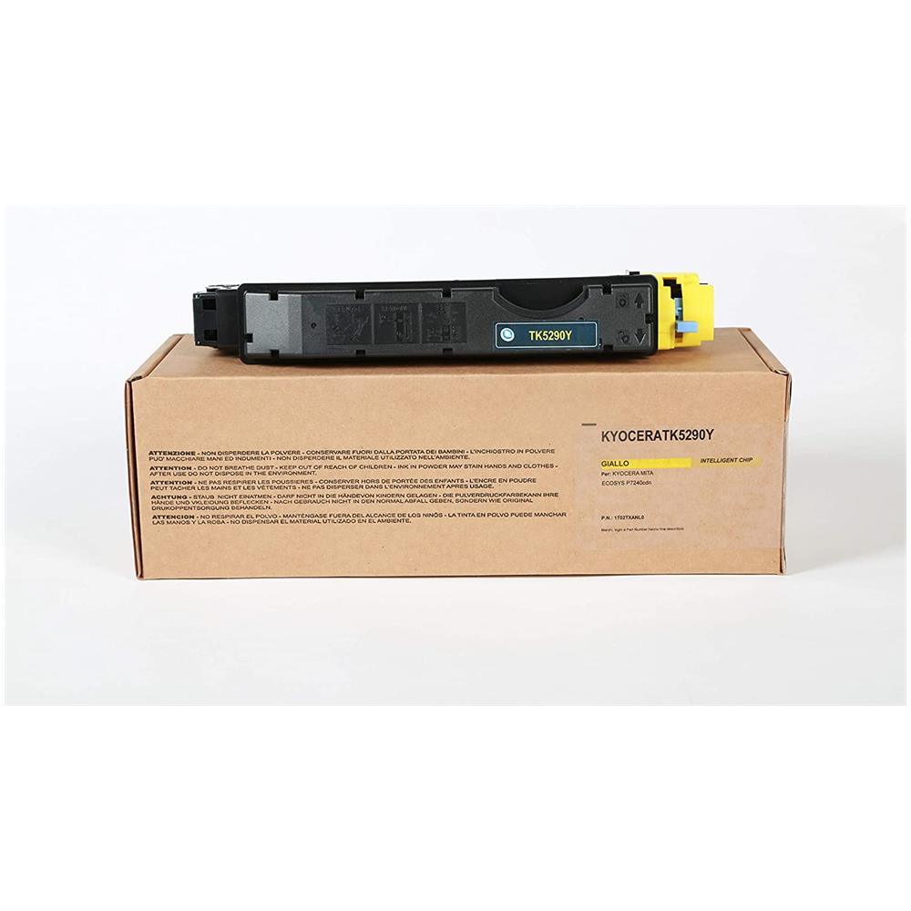 TONER COMPATIBILE - Kyocera Tk-5290y Giallo 1t02txanl0 Per Ecosys P7240cdn Fornito Di Intelligent Chip Capacità 13000 Copie Made In Italy - Foto 1