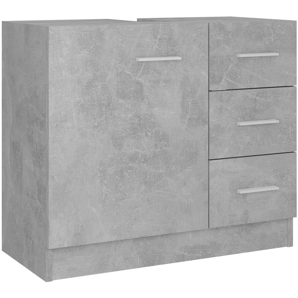Mobile Sottolavabo Grigio Cemento 63x30x54 cm Legno Multistrato - Foto 1