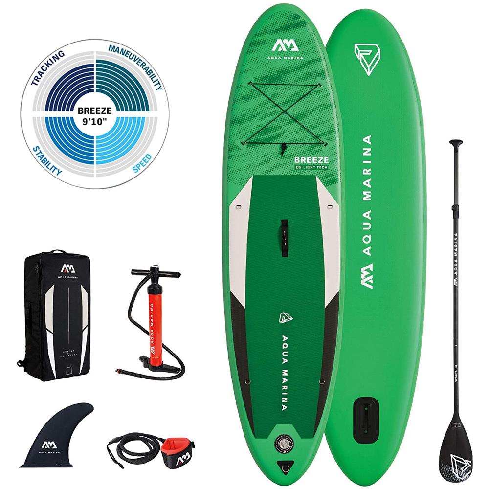 Stand Up Paddle Board Gonfiabile In Set Breeze 2021 Isup 9'10'' Stand-up Paddling Sup-board 300 X 76 X 12 Cm - Foto 1