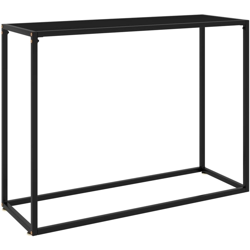 Tavolo Consolle Nero 100x35x75 Cm In Vetro Temperato - Foto 1