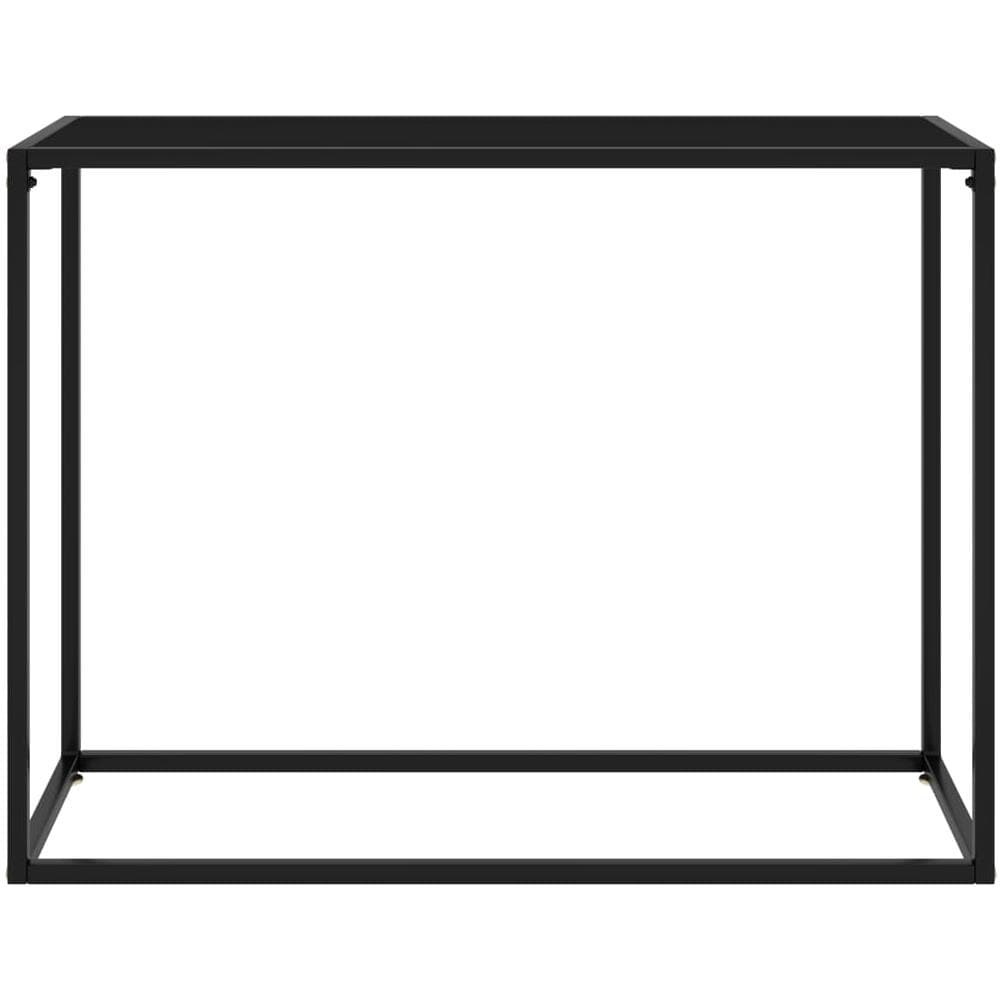 Tavolo Consolle Nero 100x35x75 Cm In Vetro Temperato - Foto 2