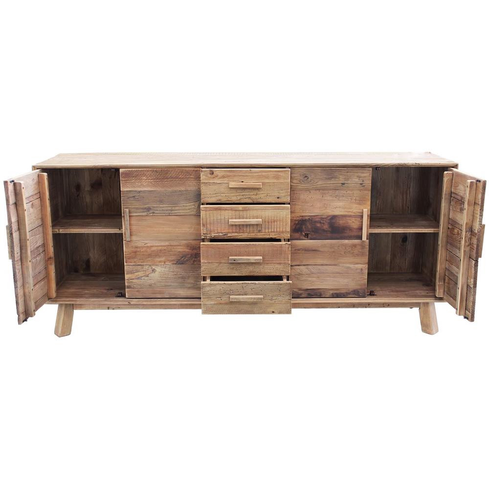 Pez - Madia Con 4 Ante E 4 Cassetti In Legno Di Pino Riciclato - Foto 2