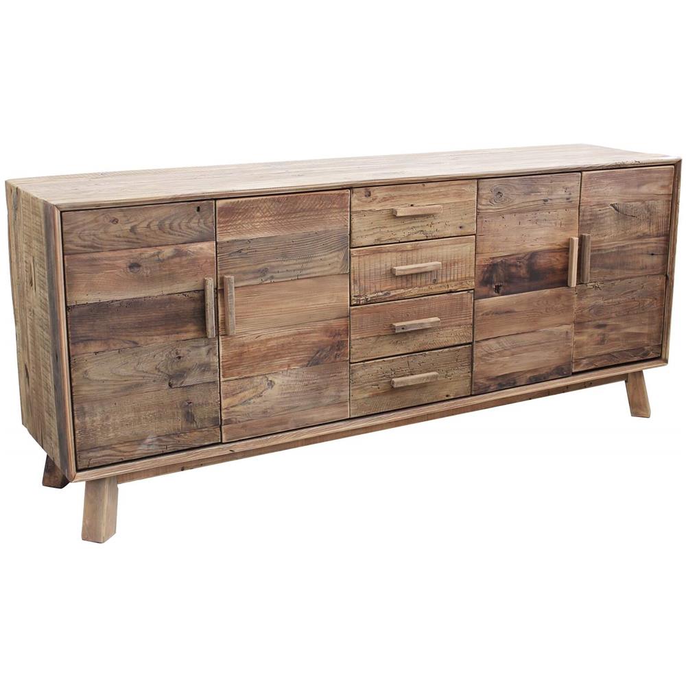 Pez - Madia Con 4 Ante E 4 Cassetti In Legno Di Pino Riciclato - Foto 1