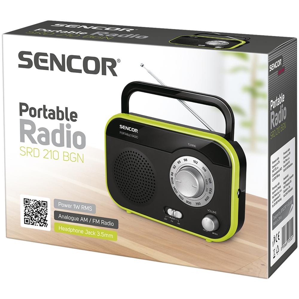 SRD 210 BGN, 3,5 mm, Portatile, Analogico, AM, FM, 87,5 - 108 MHz, 530 - 1600 kHz - Foto 2