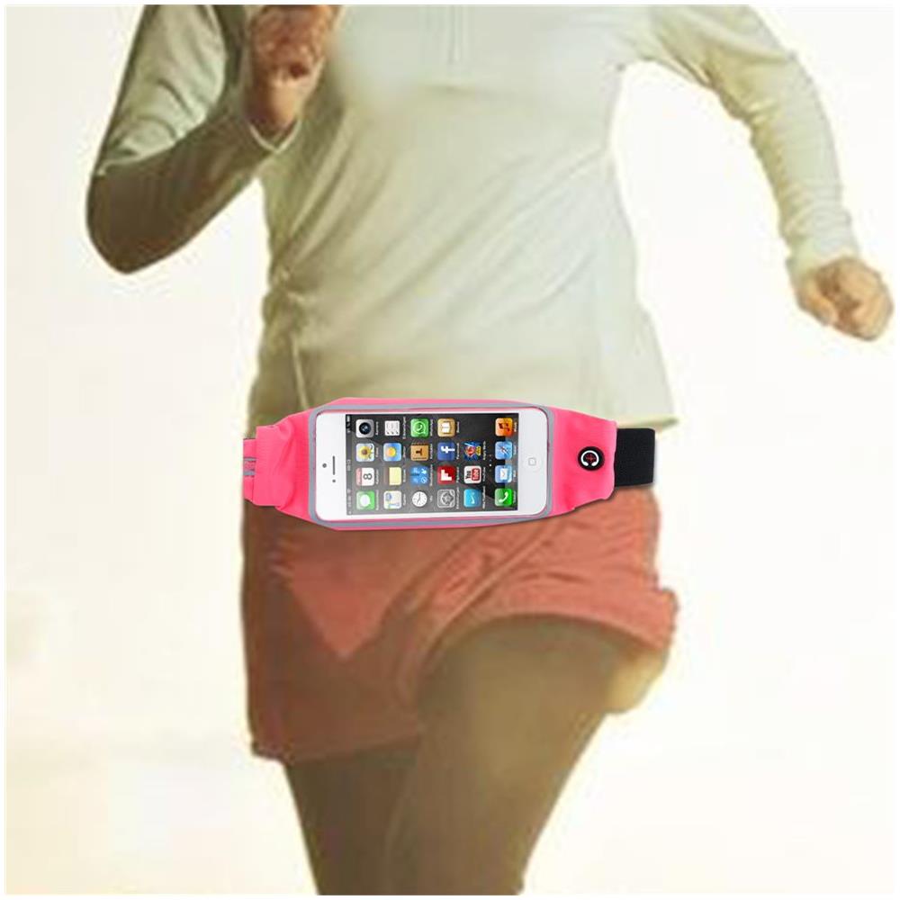 Cadorabo Marsupio Sportivo Con Tasca Per Bottiglia E Tasca Per Cellulare In Fucsia Pitaya - Borsa A Marsupio Di Lunghezza Regolabile Tasca Per Cellulare Con Zip - Foto 5