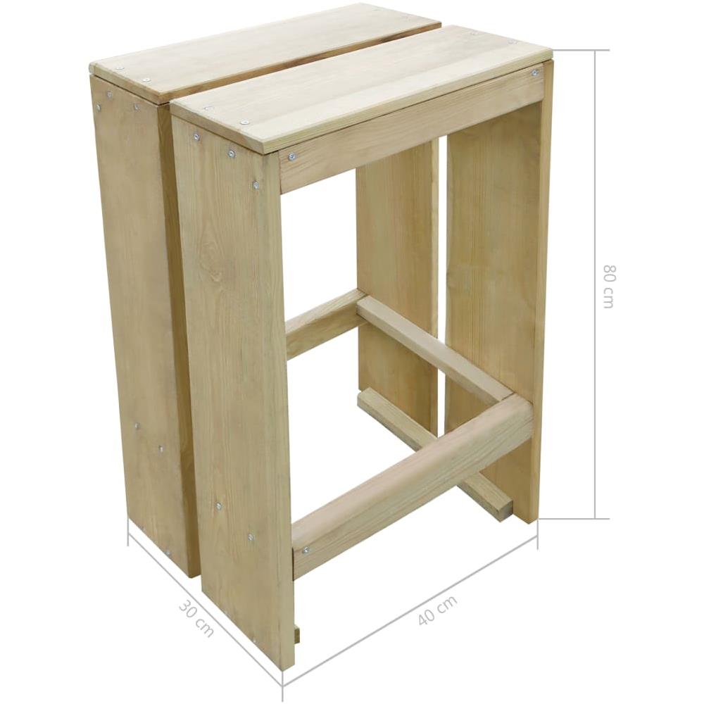 Set Bistrò Da Giardino 3 Pz In Legno Di Pino Impregnato - Foto 2