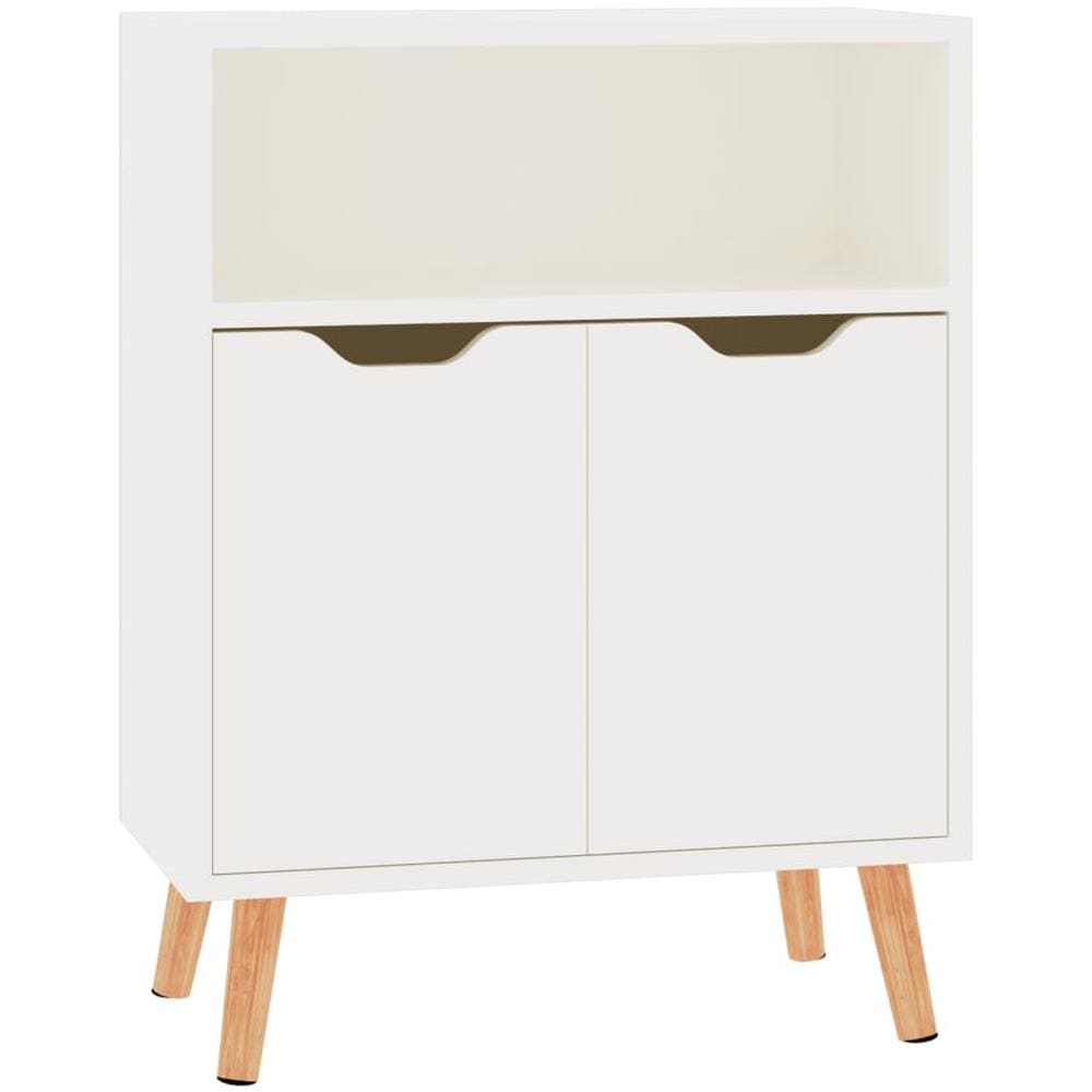 Credenza Bianco Lucido 60x30x72 cm in Legno Multistrato - Foto 1