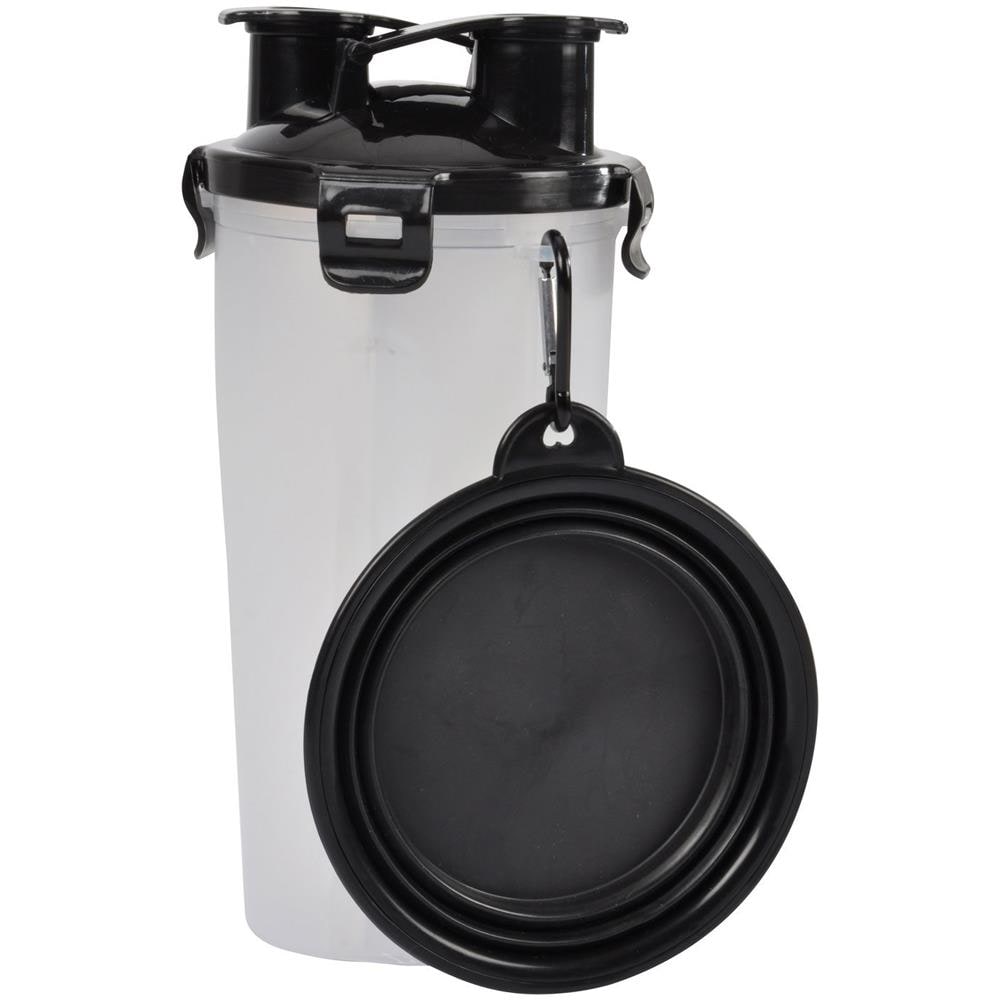 Kit Da Viaggio Per Cane E Gatto, Borraccia E Cibo+ciotola Pieghevole, 22,5 Cm - Foto 1