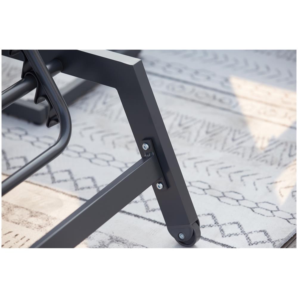 Set Di 2 Sdraio Grigio Scuro Prato - Foto 2