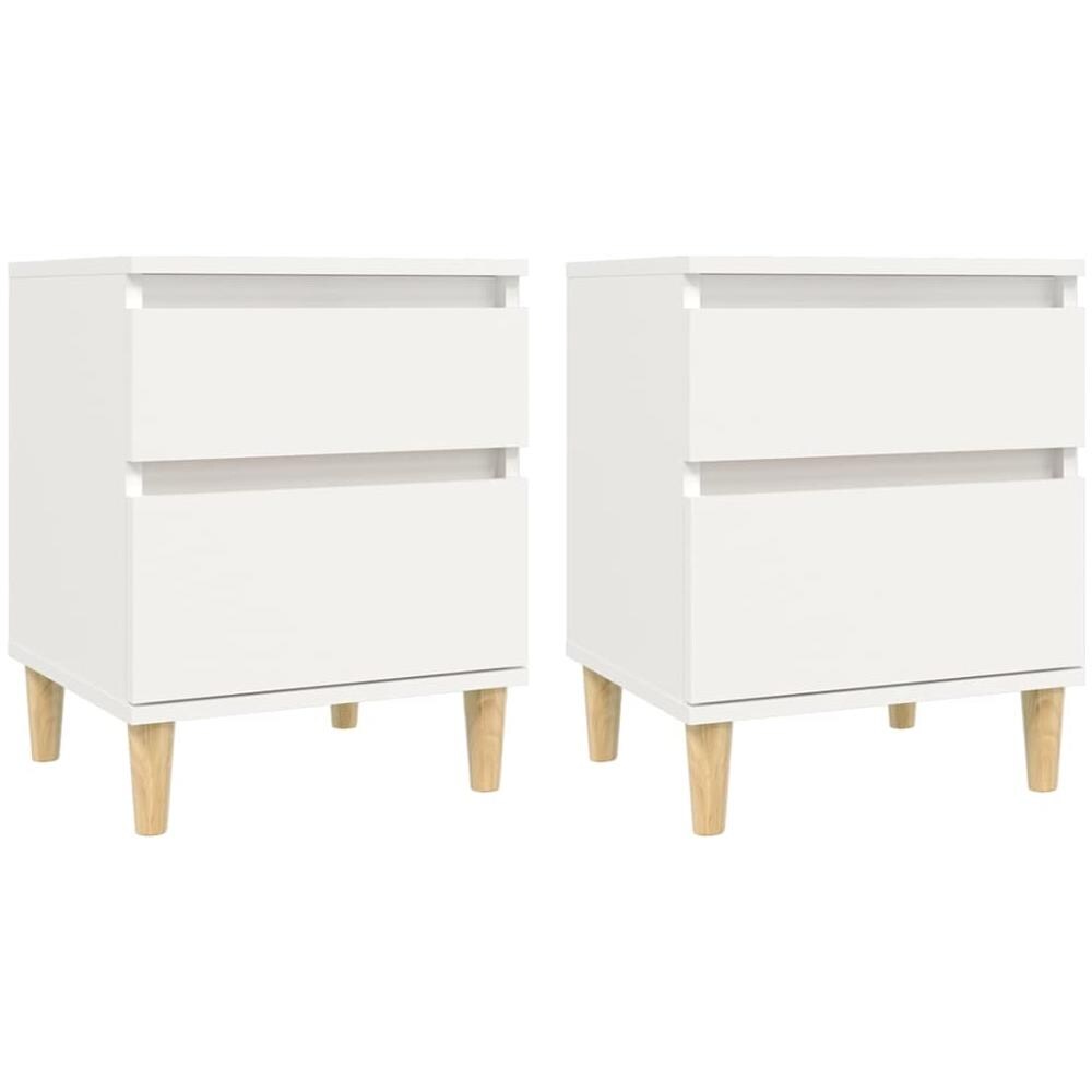 Comodini 2 Pz In Bianco 40x35x50 Cm - Foto 2