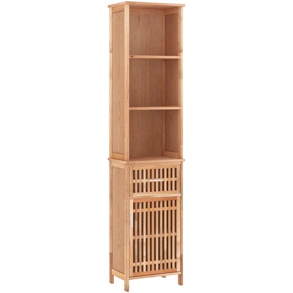 Armadietto da Bagno 42x29x182 cm in Legno Massello di Noce - Foto 2