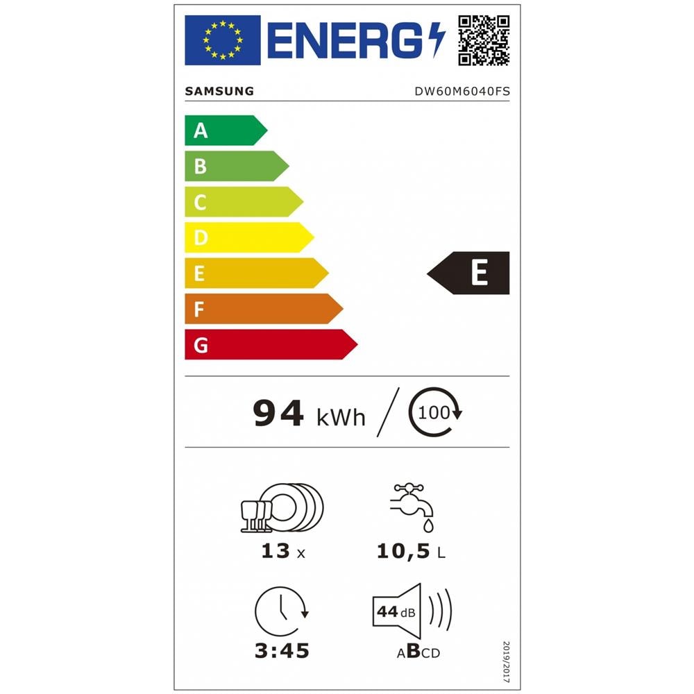 Lavastoviglie DW60M6040FS /EC Libera installazione Classe E Capacità 13 coperti - Foto 3