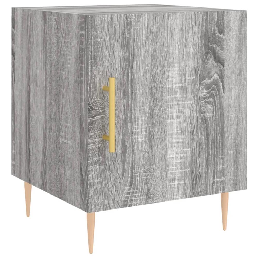 Comodino Grigio Sonoma 40x40x50 Cm In Legno Multistrato - Foto 2