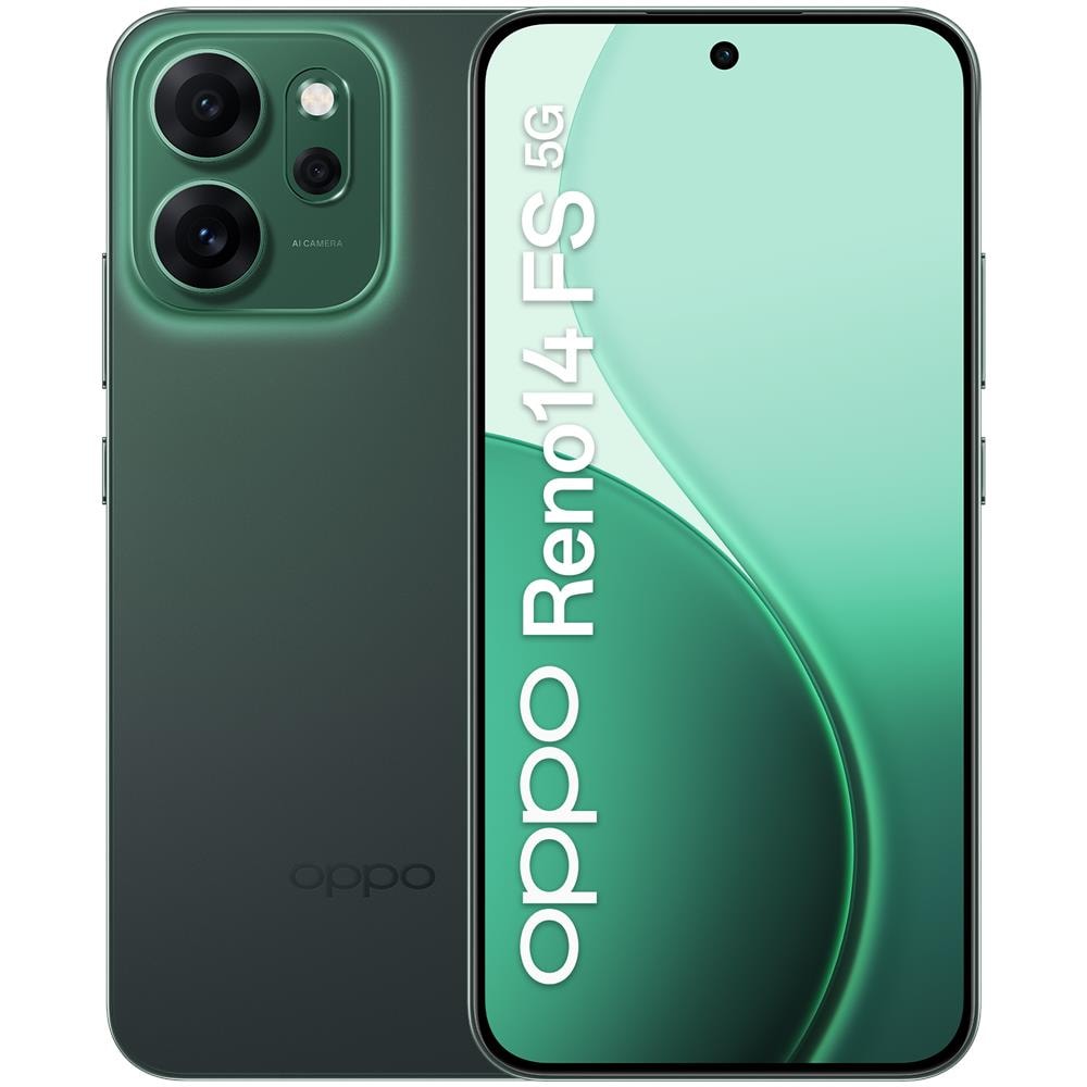 Reno14 FS 5G 512GB 12GB Ram Display 6.57" Main Camera 50MP USB Type-C Dual nanoSim Android 15 Snapdragon 6 Gen1 6000mAh Luminous Green - Foto 1