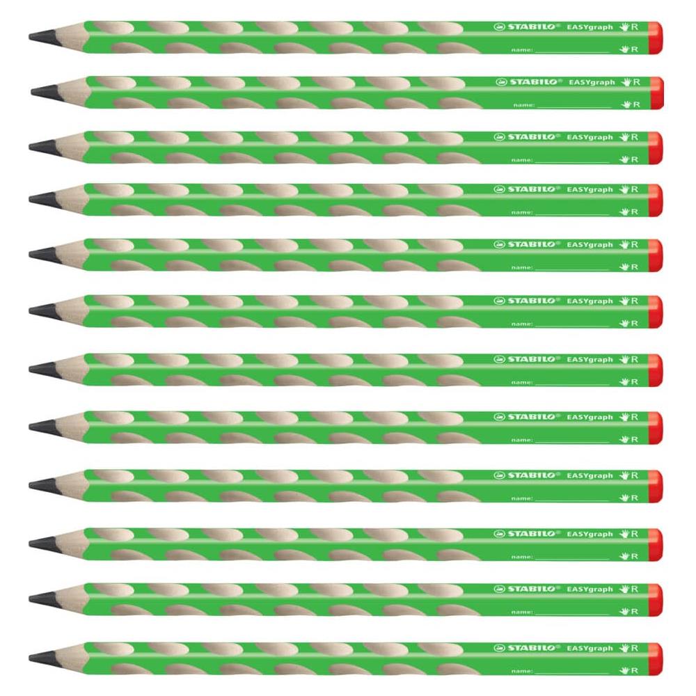 EASYgraph - Matita Ergonomica triangolare - per Destrimani - Verde - Confezione da 12 - Gradazione HB - Foto 1