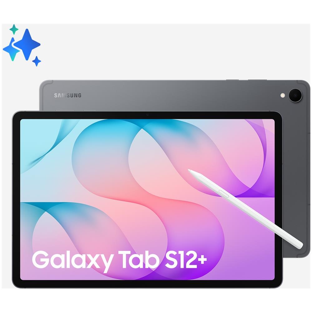 Galaxy Tab S12+, 5G, 12GB+256GB, Display 12.6", Gray, Galaxy AI, Batteria 11.600 Mah - Foto 1