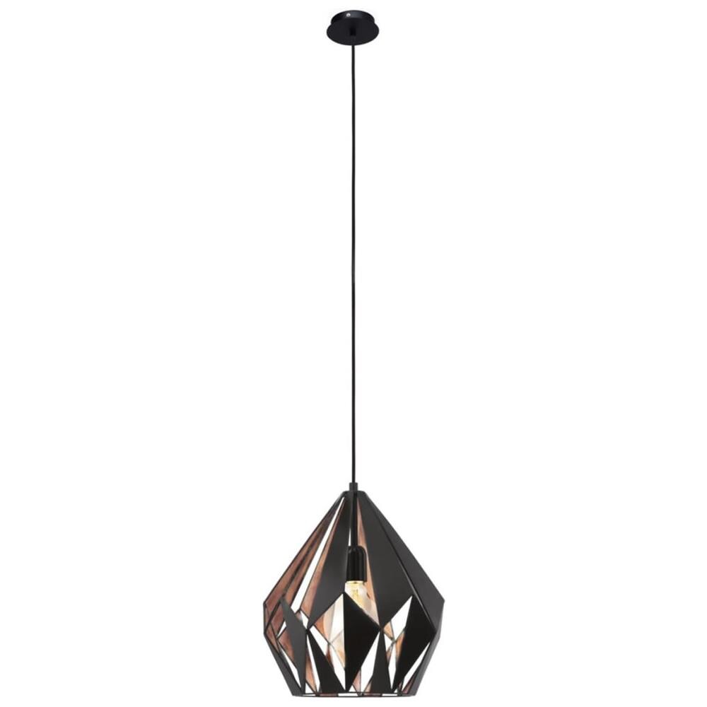 Carlton 1 49254 Lampada Da Soffitto Nera / Rame - Foto 1