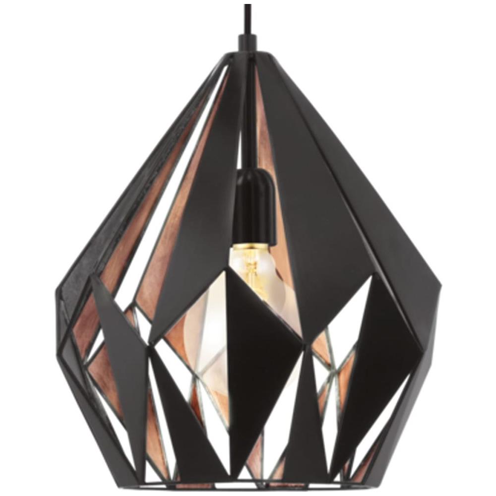 Carlton 1 49254 Lampada Da Soffitto Nera / Rame - Foto 2