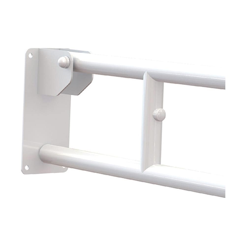 Maniglione Serie Care Ribaltabile In Acciaio Laccato Bianco - Foto 3