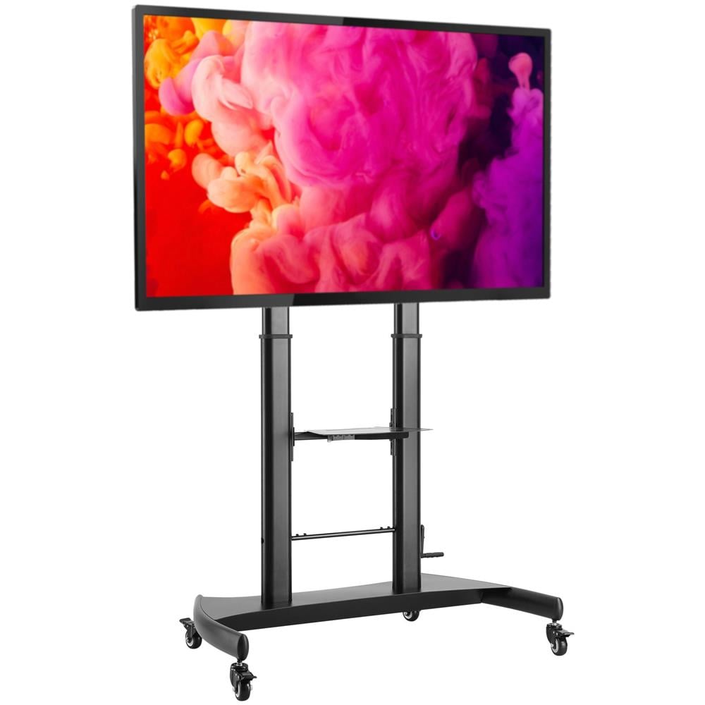 Supporto A Pavimento Per Tv Con Altezza Regolabile, In Acciaio, Per Tv Da 60'' A 100'' - Foto 2