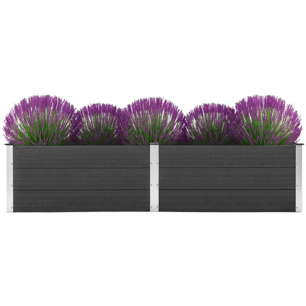 Fioriera Da Giardino 250x100x54 Cm In Wpc Grigia - Foto 1