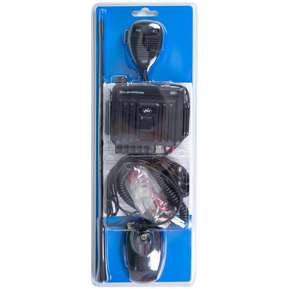 Cb Escort Hp 7120 Kit Stazione Radio Asq, Guadagno Rf, 4w, 12v E Antenna Cb Extra 48 Con Magnete Incluso, 45cm, Swr 1.0 Am / Fm Commutato Solo Nella Banda Eu - Foto 1