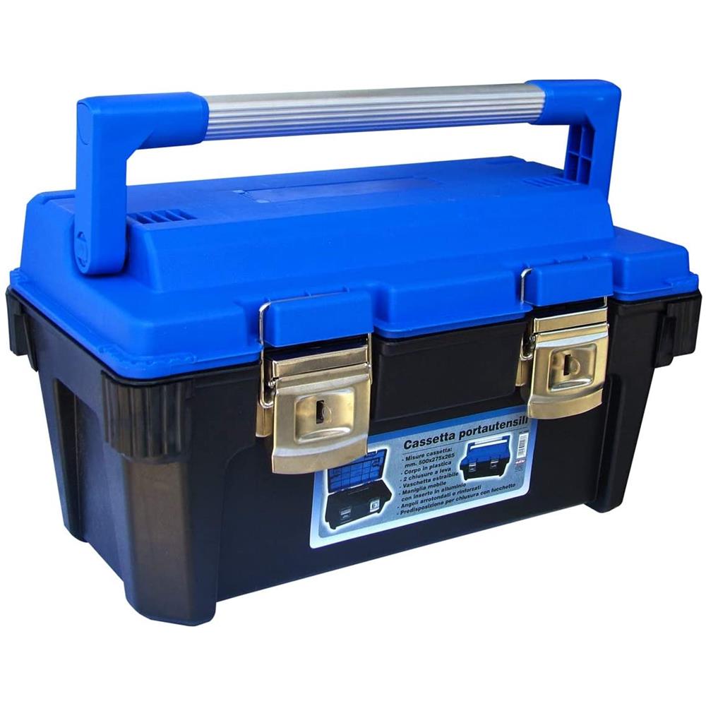 Portautensili In Plastica Con 2 Chiusure Mm 50x27x26 - Foto 1