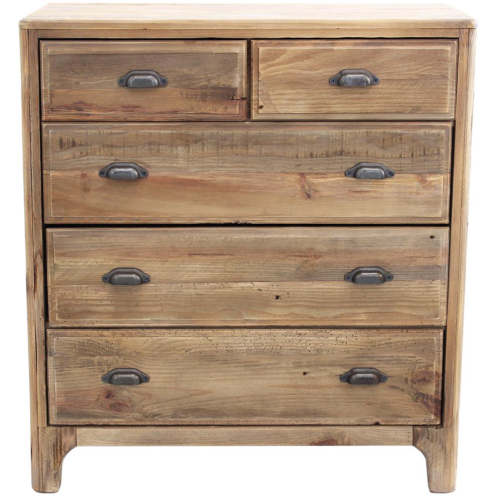 Pez - Cassettiera Con 5 Cassetti In Legno Di Pino Riciclato - Foto 2