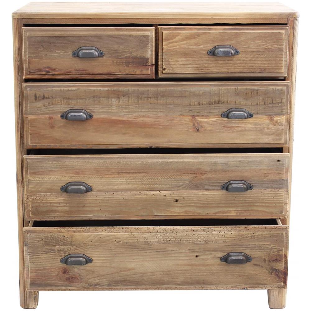 Pez - Cassettiera Con 5 Cassetti In Legno Di Pino Riciclato - Foto 4