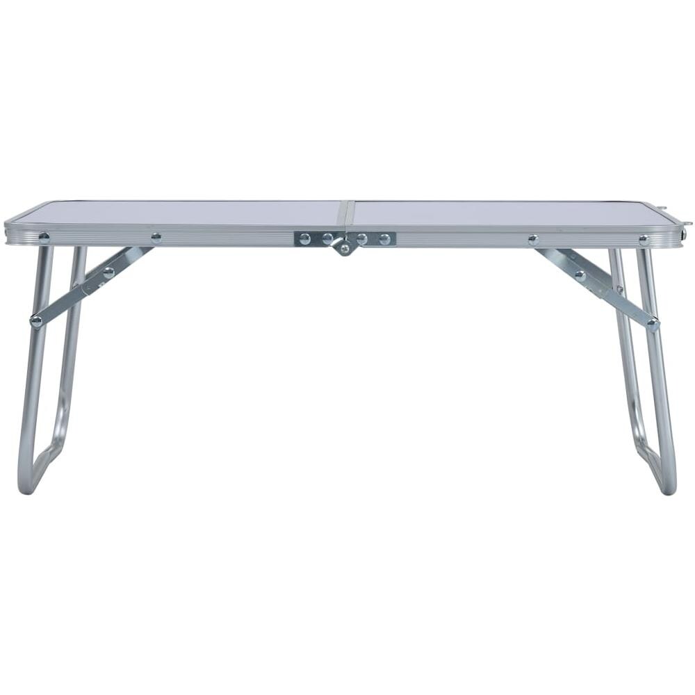 Tavolo Pieghevole da Campeggio Bianco in Alluminio 60x40cm - Foto 2