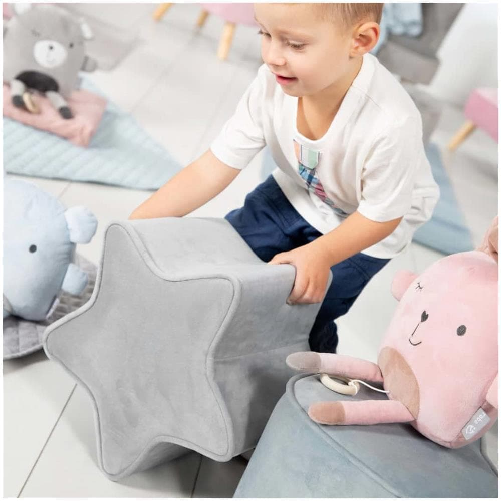 Pouf per Bambini a Forma di Stella Grigio Argento - Foto 2