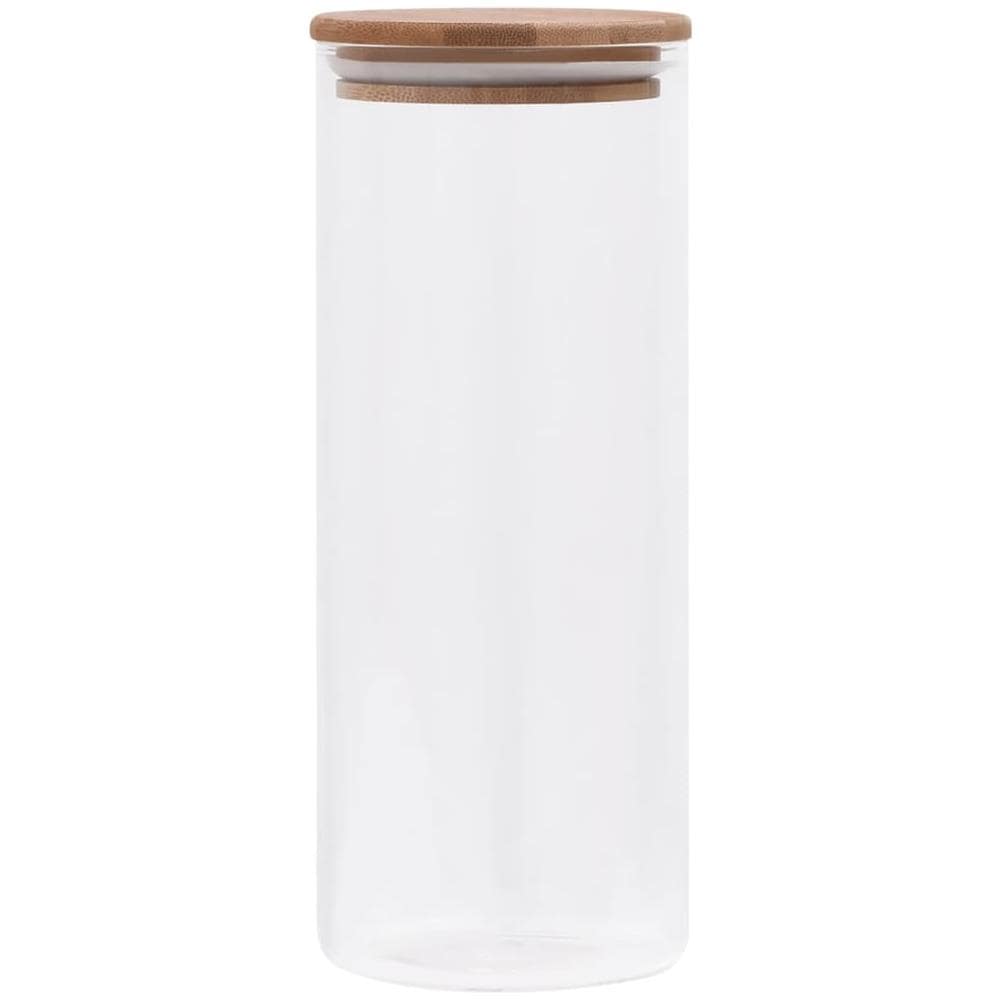 Barattoli di Vetro con Coperchio in Bambù 10 pz 1000 ml - Foto 2