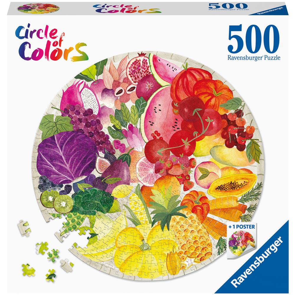 : Puzzle 500 Pz Round - Frutta e verdura - Foto 1