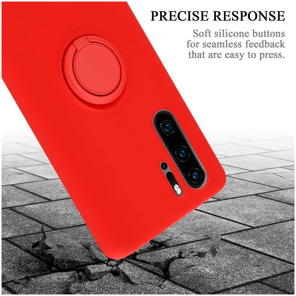 Custodia Compatibile Con Huawei P30 Pro In Liquid Rosso - Coperchio Protettivo In Silicone Tpu Flessibile Con Anello - Foto 8