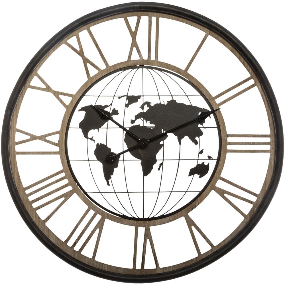 Orologio Da Parete 67 Cm Mondo Nero - Foto 2