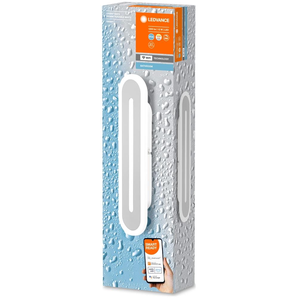 Ledvance Apparecchio Di Illuminazione: Per Soffitto, Bathroom Decorative Ceiling And Wall With Wifi Technology / 13 W, 220…240 V, Ampiezza Fascio Luminoso: 110, Tunable White, 3000…6500 K, Materiale Del Corpo: Steel, Ip44 - Foto 2