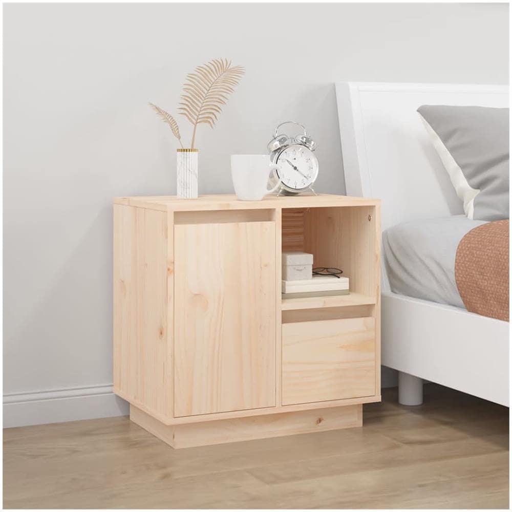 Comodino 50x34x50 Cm In Legno Massello Di Pino - Foto 1