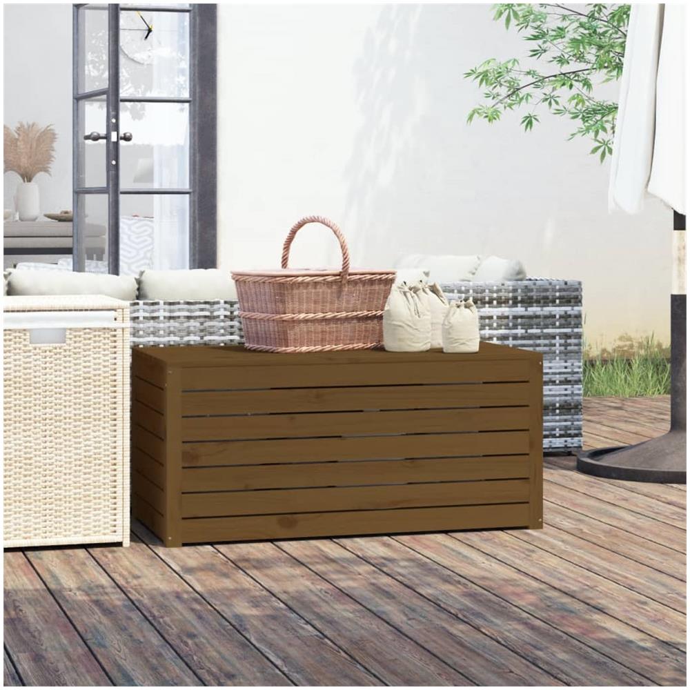 Contenitore Giardino Miele 101x50,5x46,5 Cm Legno Massello Pino - Foto 1